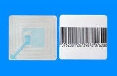 Customized Disposable Deactivatable Rolled EAS Rfid Tag Label 8.2MHz Barcode